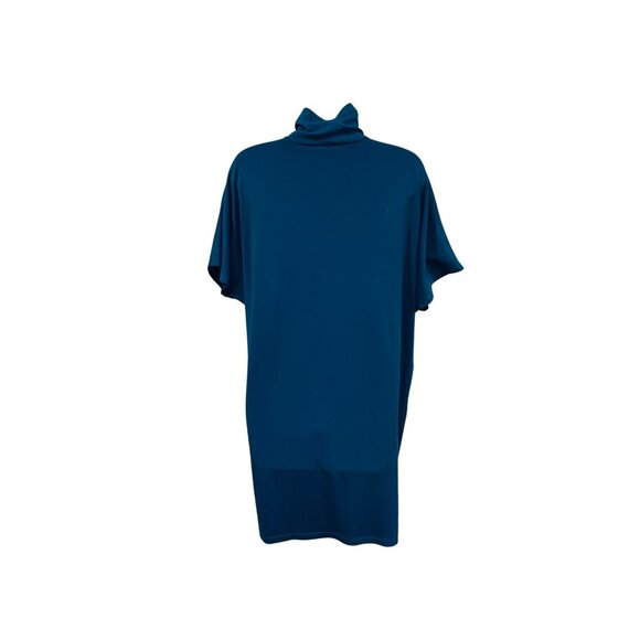 NWT Susana Monaco Teal Drop Shoulder Turtleneck Dress S Retail $83 - Picture 6 of 6